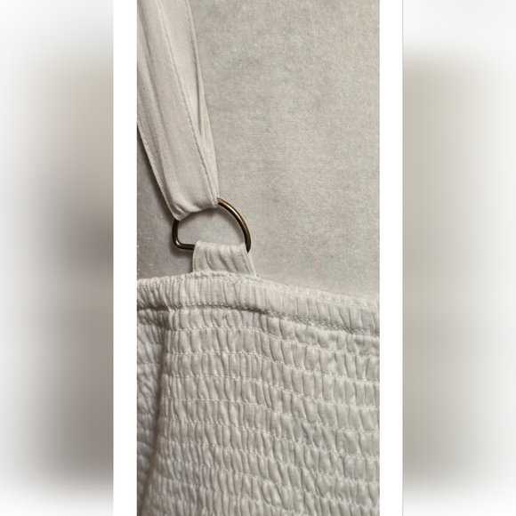 Women's White Maxi 100% Cotton Embroidered Summer Lined Dress XL Santorini Vibes - Picture 10 of 14